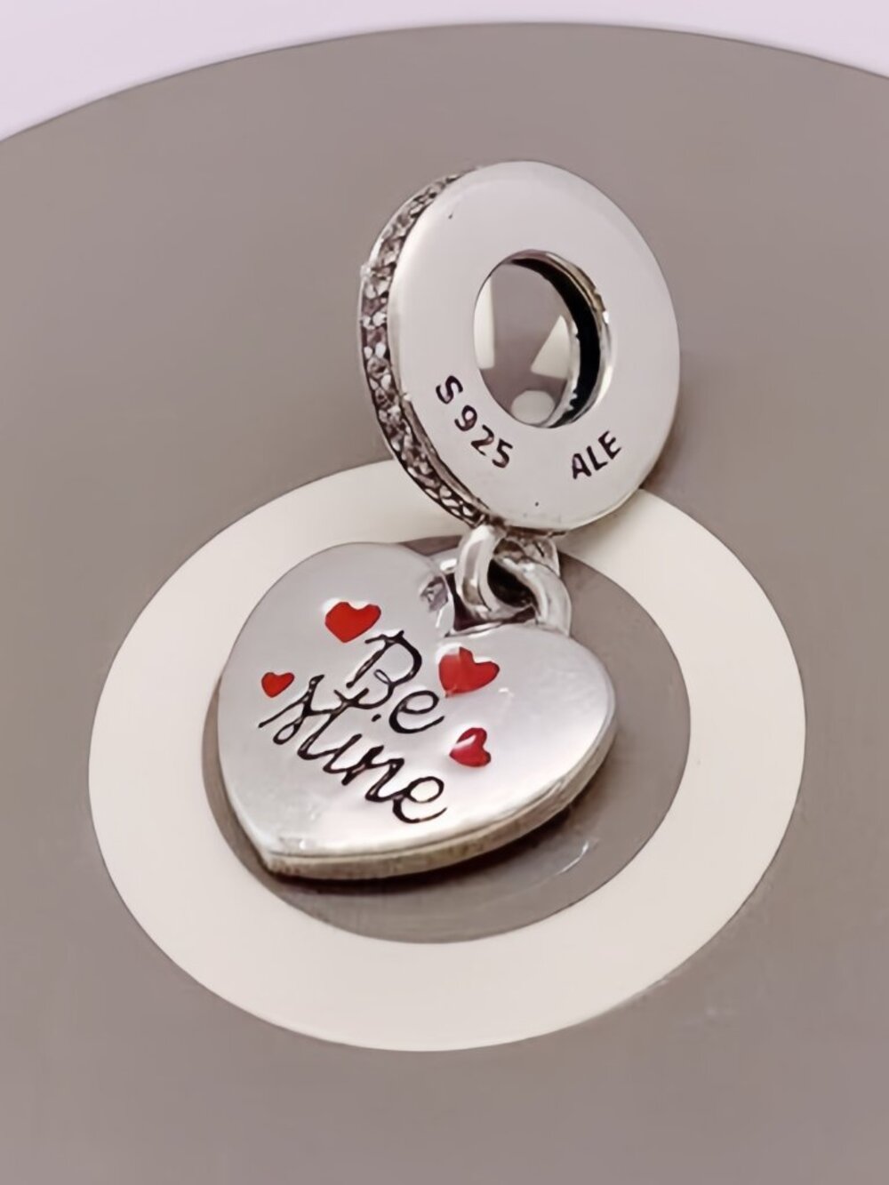 PANDORA Be Mine Dangle Charm Love Heart Pendant, S925 Sterling Silver Jewelry